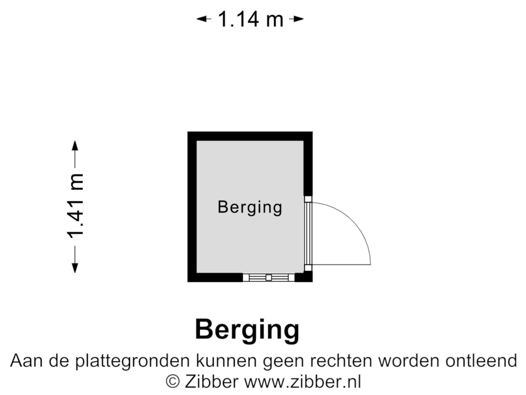 View floorplan of Berging of Prof Linssenlaan 2-C