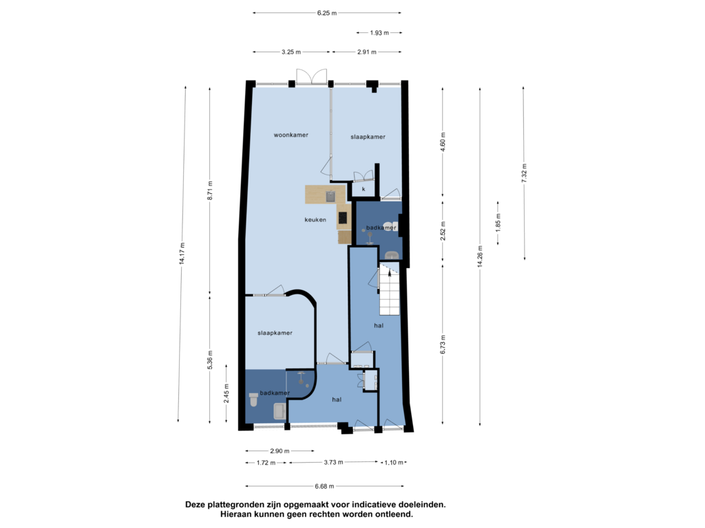 View floorplan of Begane grond of Latijnse Schoolstraat 22