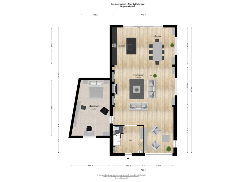 Bekijk plattegrond van Begane Grond van Bremstraat 113