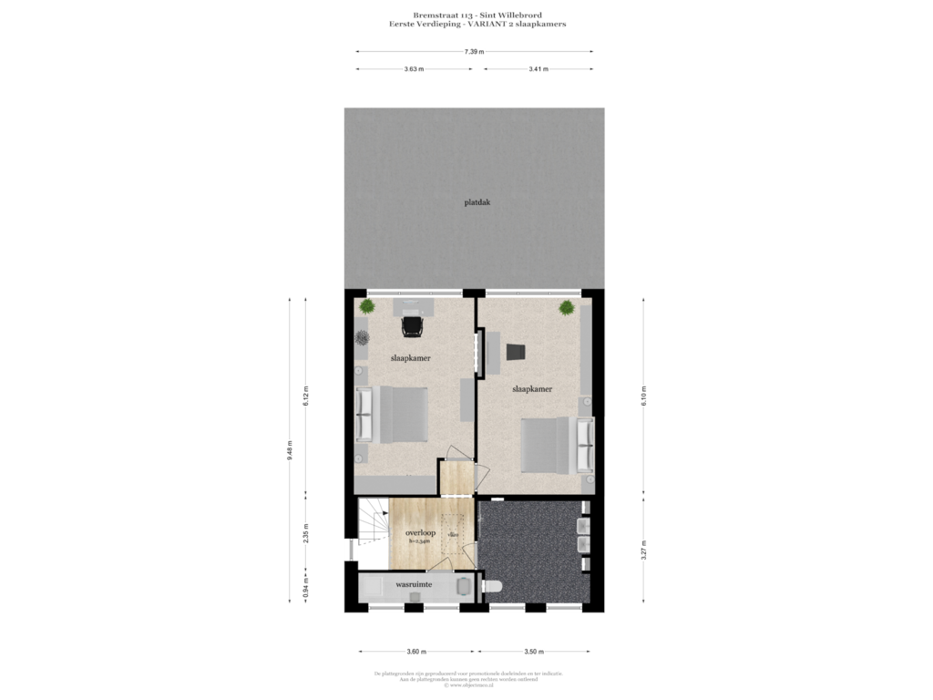 Bekijk plattegrond van Eerste Verdieping Alternatieve van Bremstraat 113