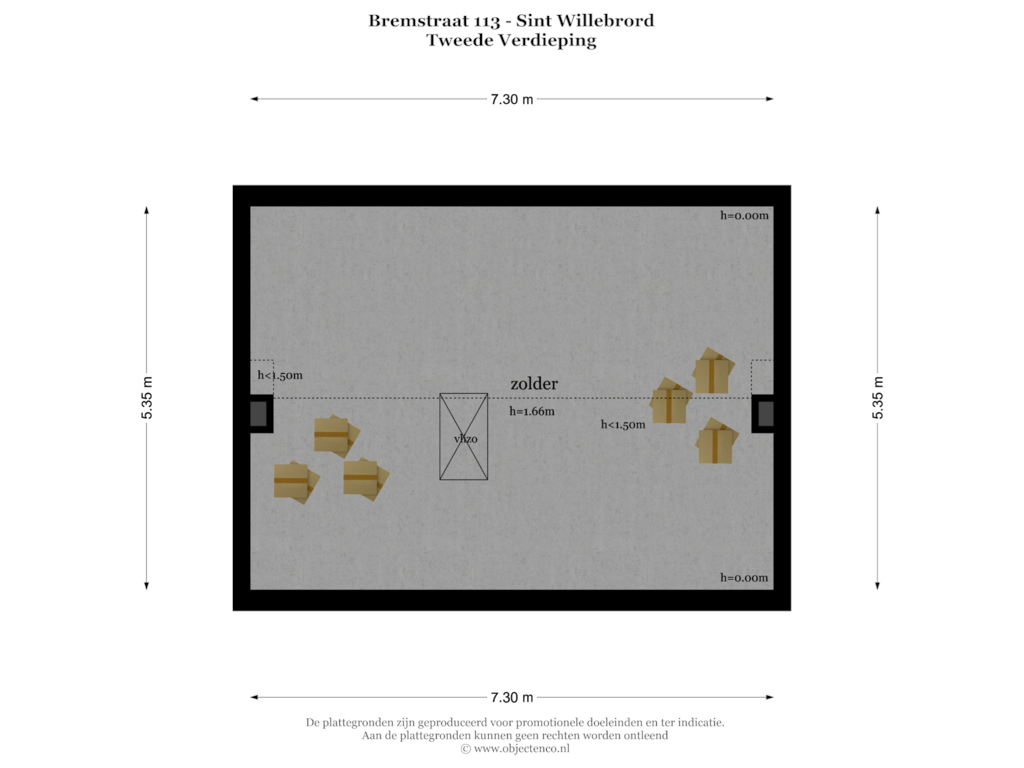 Bekijk plattegrond van Tweede Verdieping van Bremstraat 113