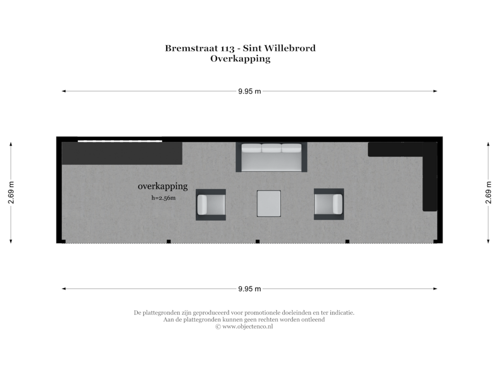 Bekijk plattegrond van Overkapping van Bremstraat 113