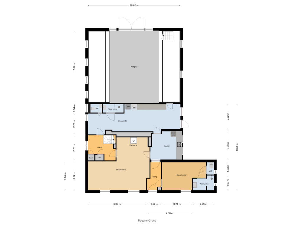 View floorplan of Begane Grond of Nieuwkuikseweg 17-A