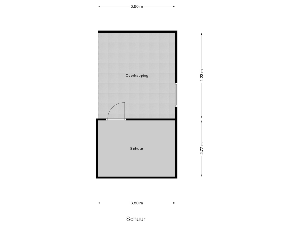 View floorplan of Schuur of Nieuwkuikseweg 17-A