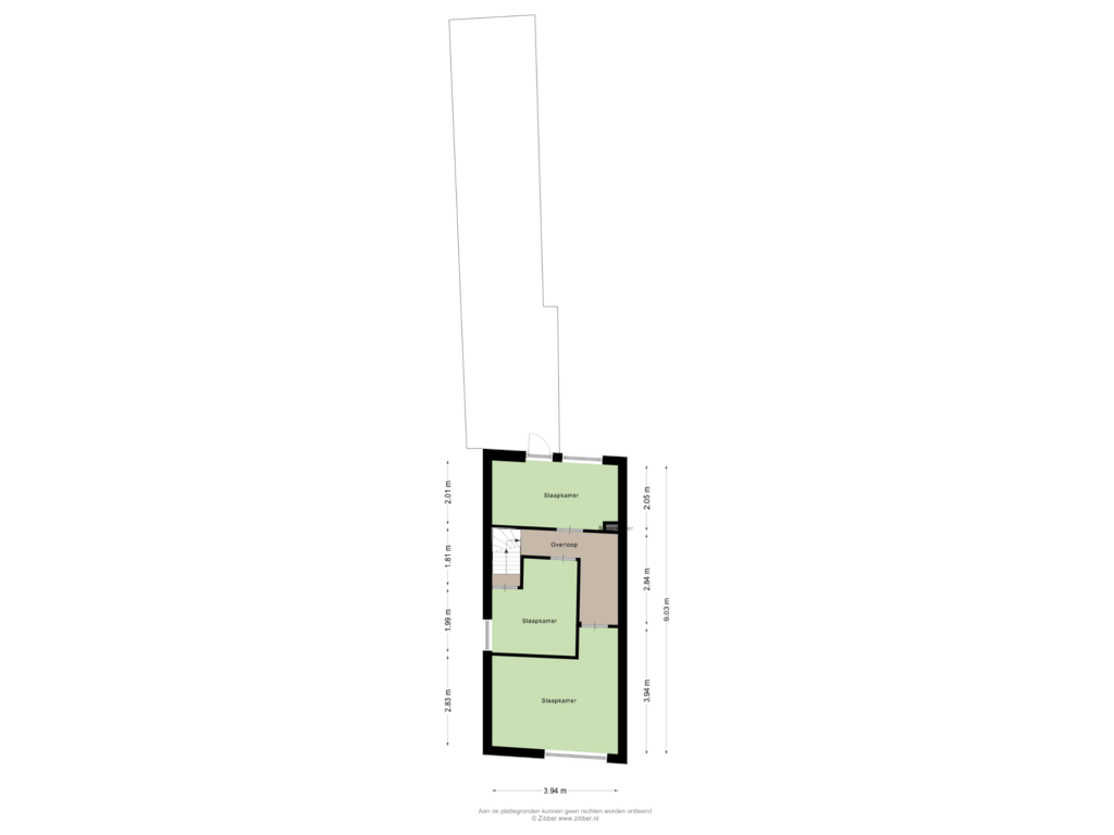 View floorplan of Eerste Verdieping of Wooldriksweg 20