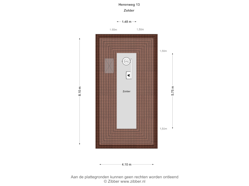 Bekijk plattegrond van Zolder van Herenweg 13