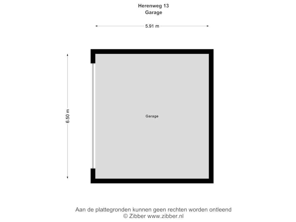 Bekijk plattegrond van Garage van Herenweg 13