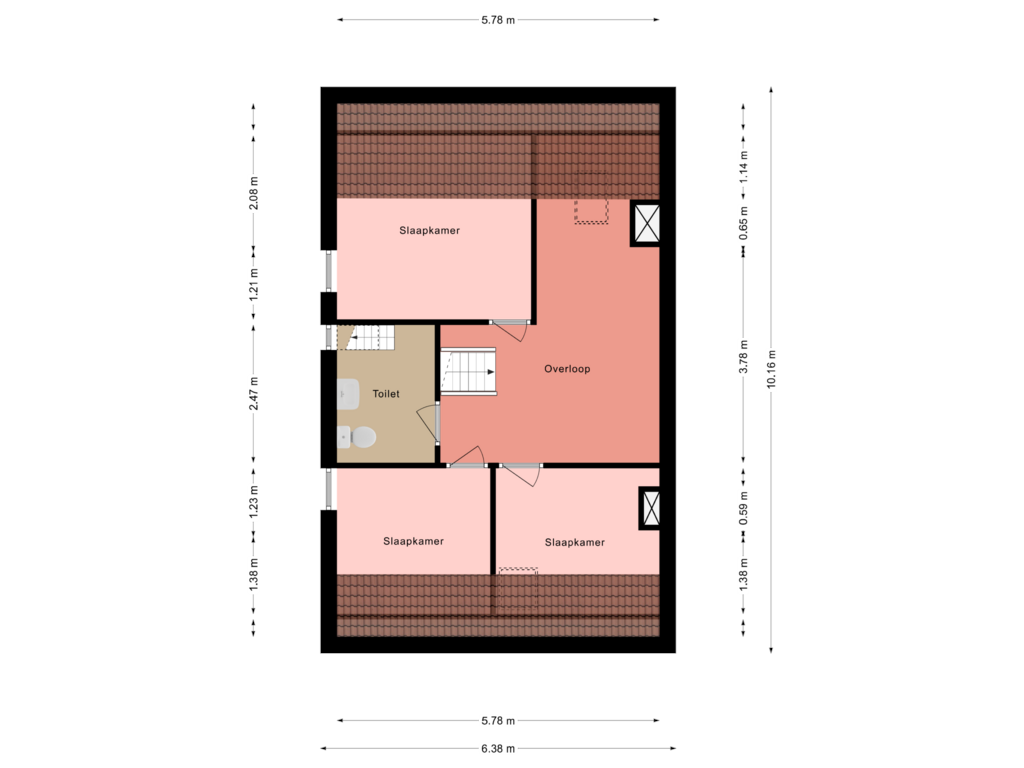 Bekijk plattegrond van floor 1 van Landstraat 1