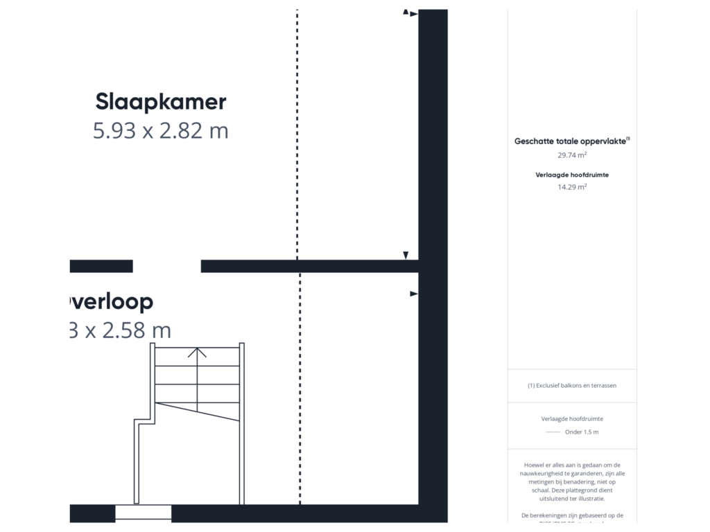 Bekijk plattegrond van 2e Verdieping van Hunzelaan 25