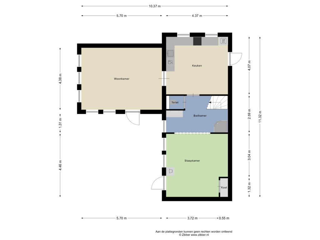 Bekijk plattegrond van Bijgebouw van Dennenmark 9