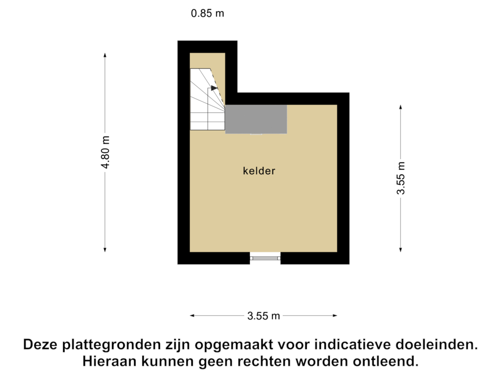 Bekijk plattegrond van Kelder van Grotestraat 11