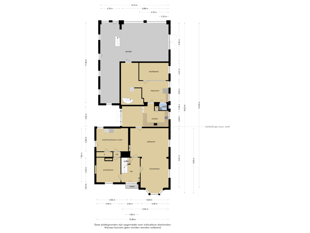 Bekijk plattegrond van Begane grond van Grotestraat 11