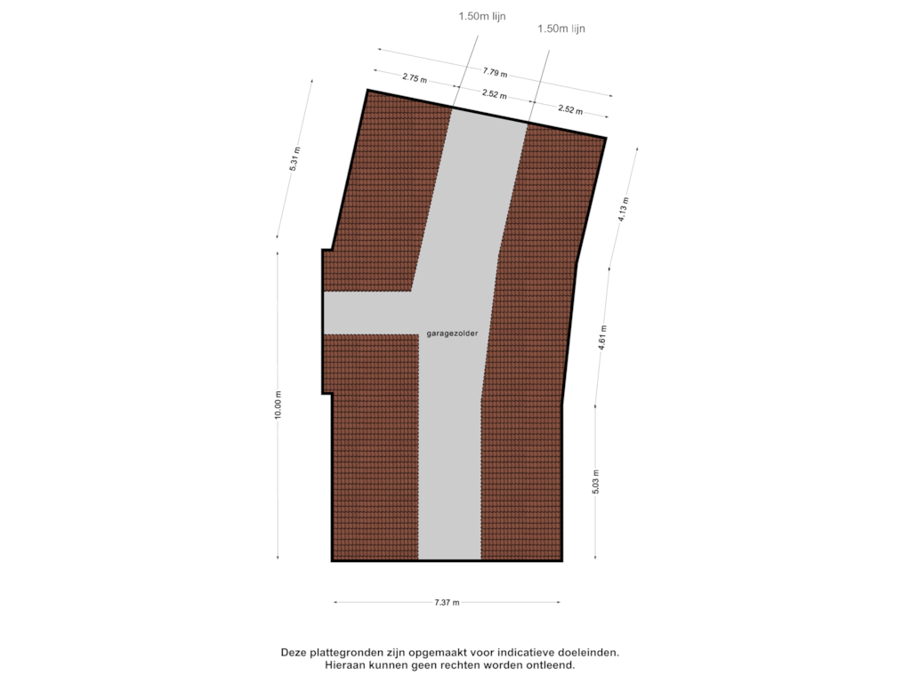 Bekijk plattegrond van Bergingzolder van Grotestraat 11