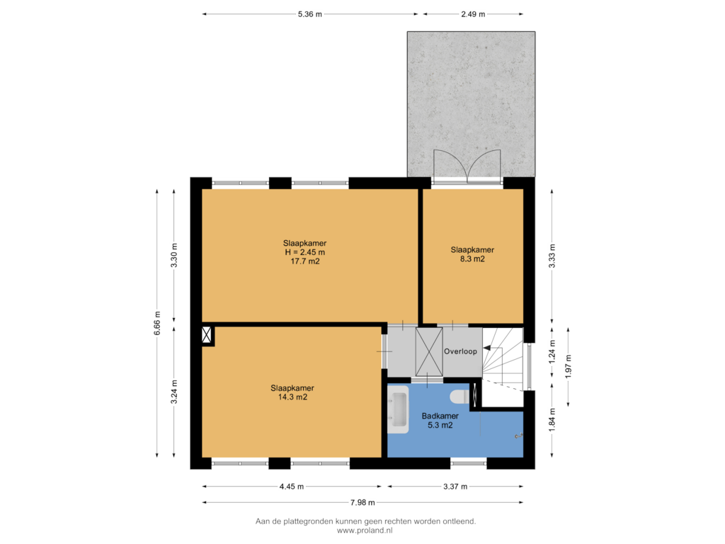 Bekijk plattegrond van 1e Verdieping van Snekerstraat 76