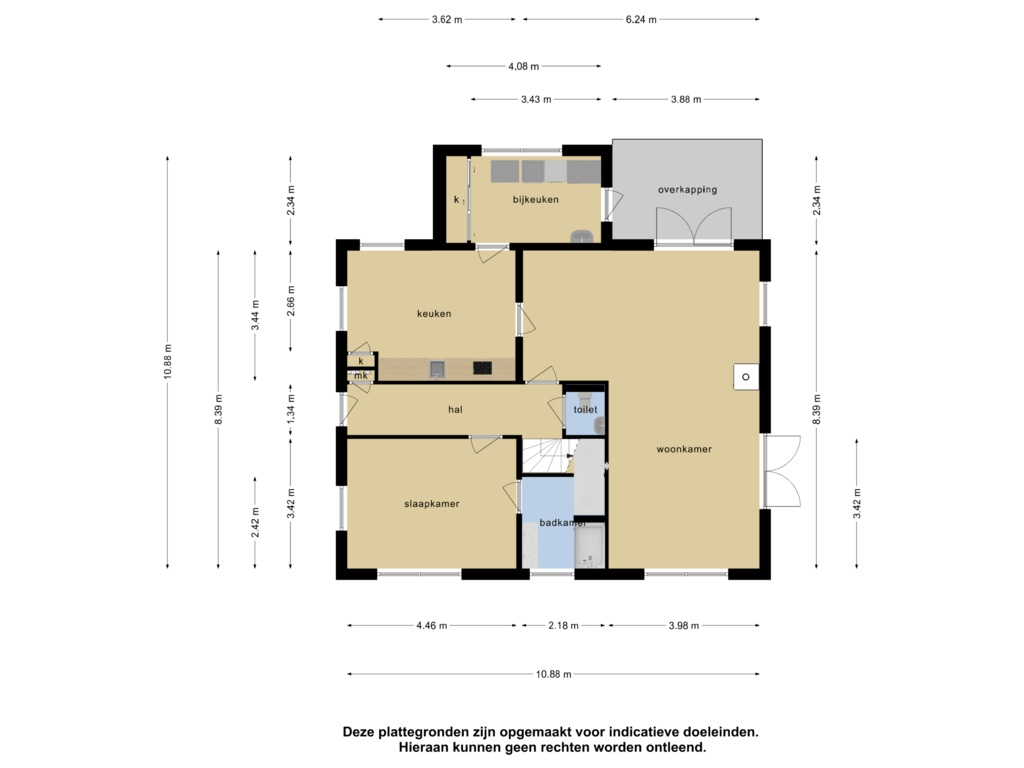 Bekijk plattegrond van Begane grond van Buitendijk 6-A