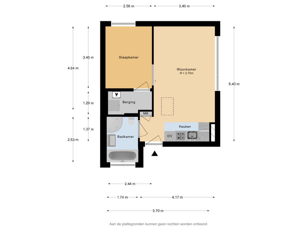 Bekijk plattegrond van Appartement van Talmastraat 55-D