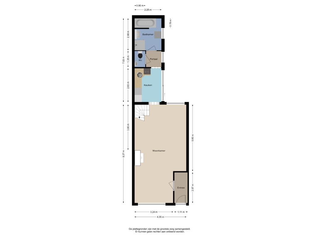 Bekijk plattegrond van Begane grond van Lange Nieuwstraat 150