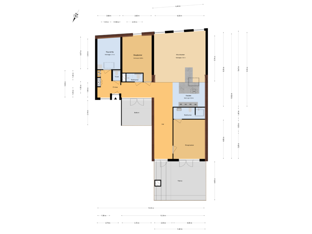 Bekijk plattegrond van Plattegrond van Noordvliet 37-N