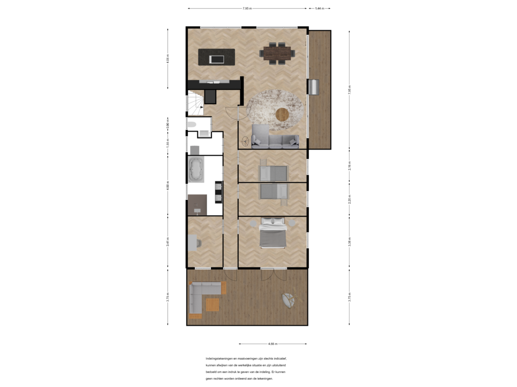 Bekijk plattegrond van woonverdieping van M. Beenstraat 16