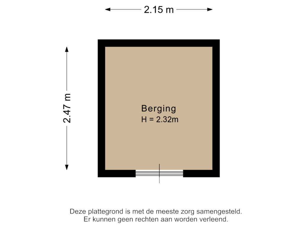 View floorplan of Berging of Puccinistraat 99