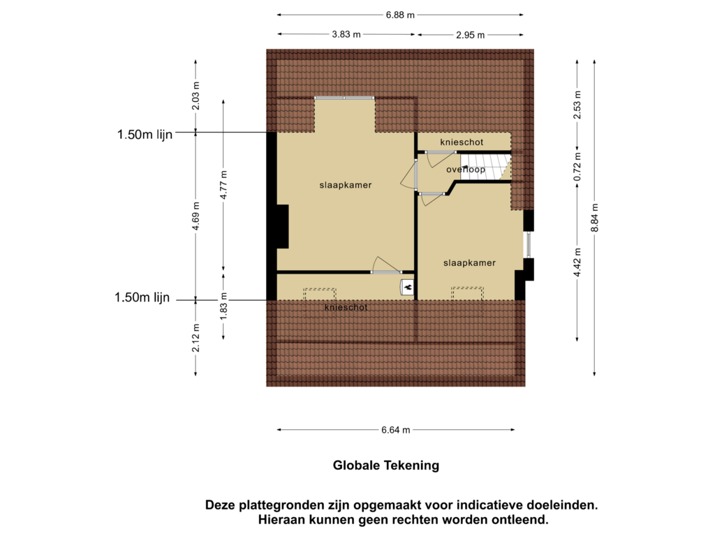 Bekijk plattegrond van 2e verdieping van Hertogensingel 90