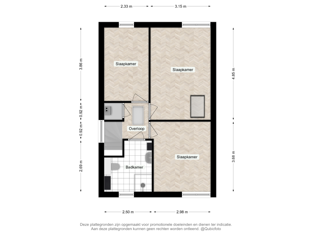 Bekijk plattegrond van 1e Verdieping van Stationsweg 26