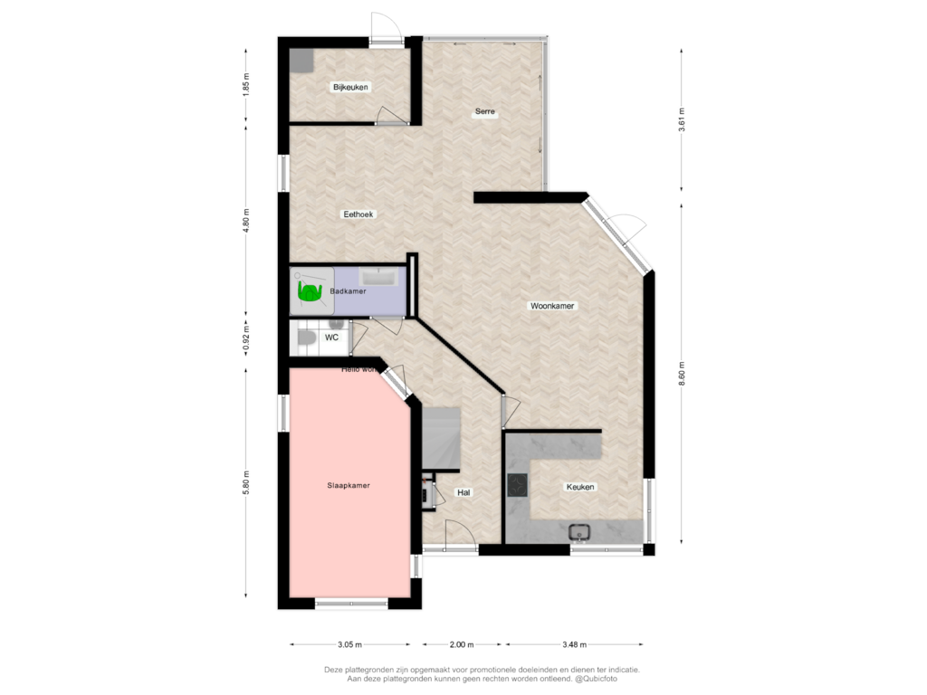 Bekijk plattegrond van Begane Grond optie 1 van Stationsweg 26