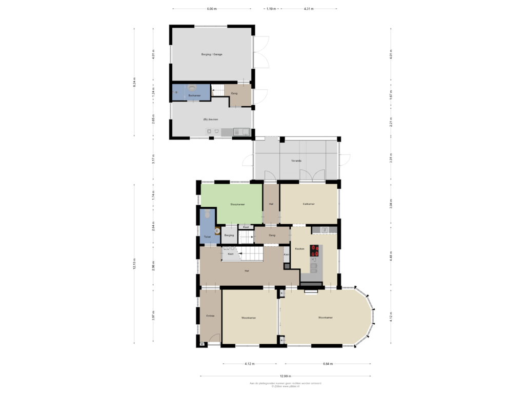 Bekijk plattegrond van Begane grond van Rudigerstraat 26