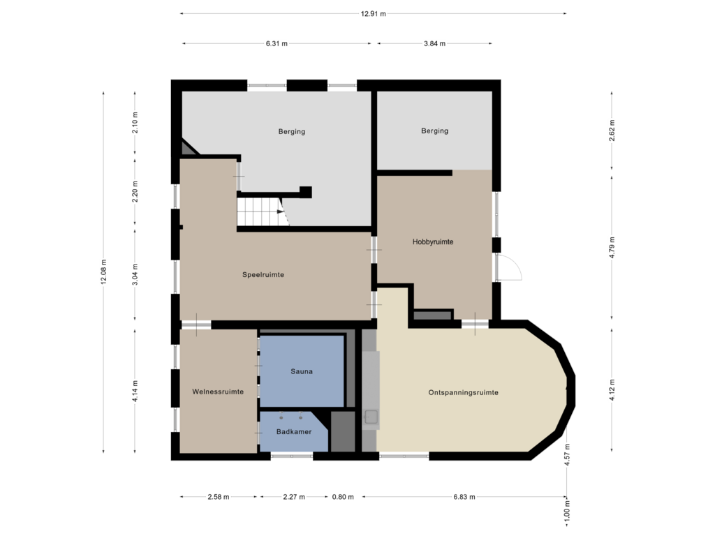 Bekijk plattegrond van Kelder van Rudigerstraat 26