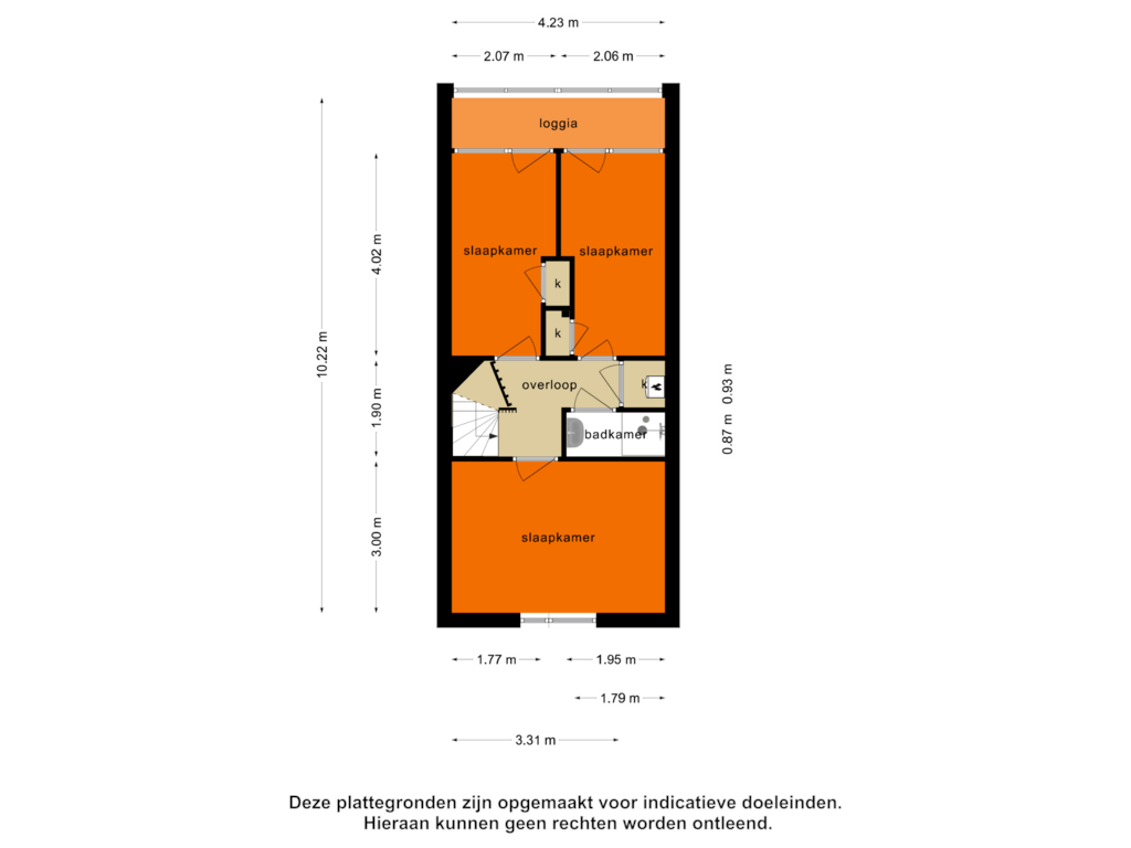 Bekijk plattegrond van 1e verdieping van Clavecymbelstraat 16-B