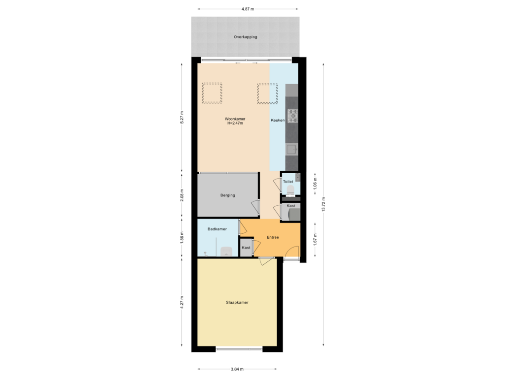 View floorplan of Woning of Ferdinand Bolweg 9