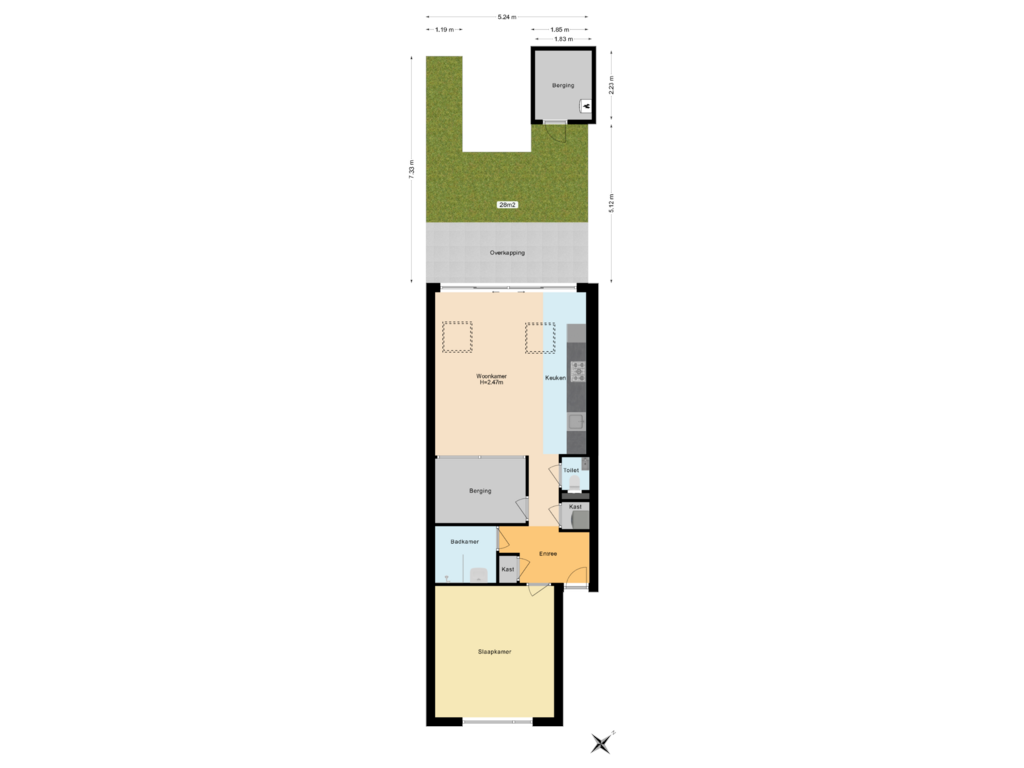 View floorplan of Situatie of Ferdinand Bolweg 9