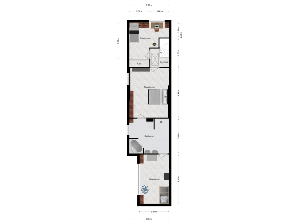 Bekijk plattegrond van Eerste verdieping van Stationstraat 33