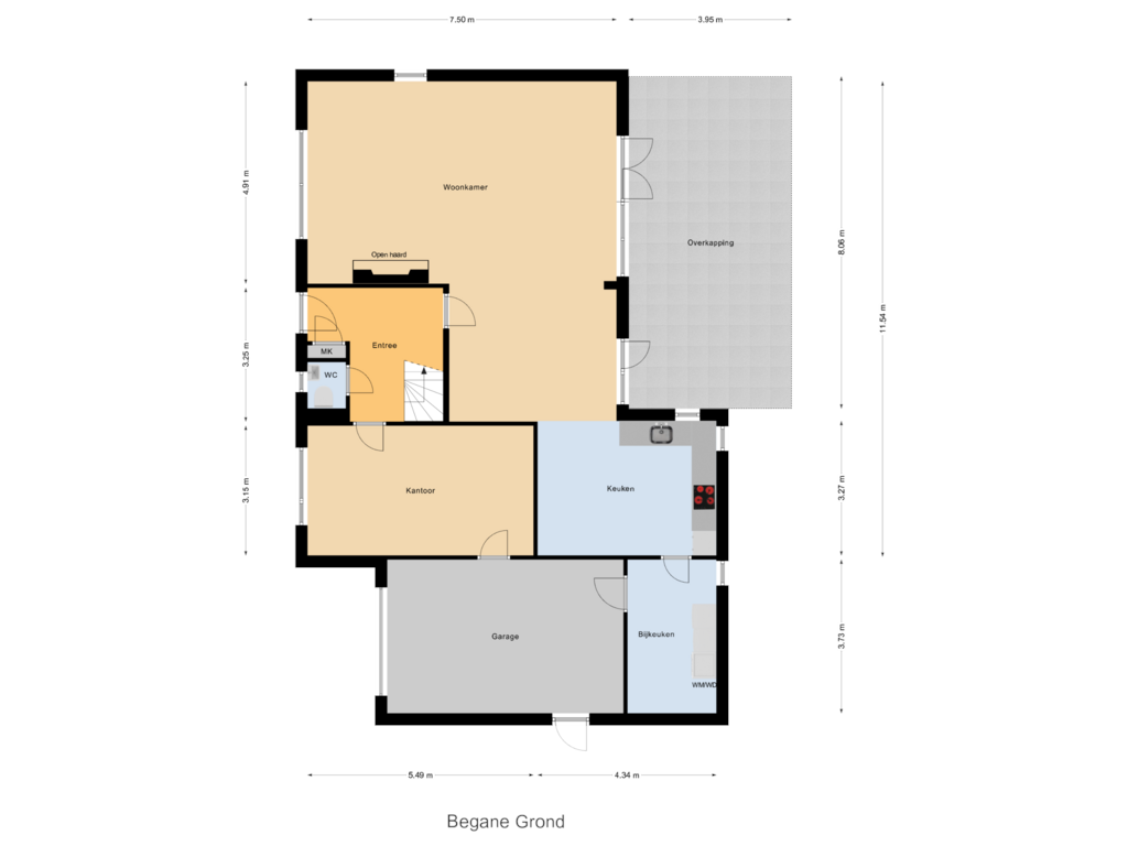 Bekijk plattegrond van Begane Grond van Vroegeling 16