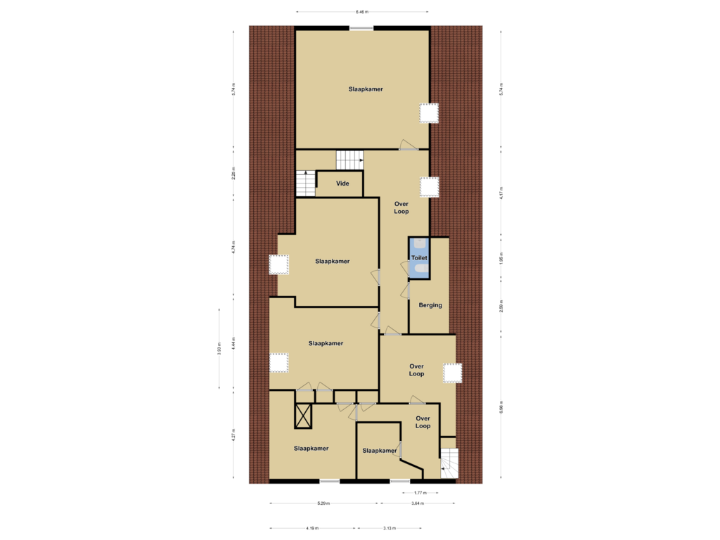 Bekijk plattegrond van 1e Verdieping van Diekerweg 8