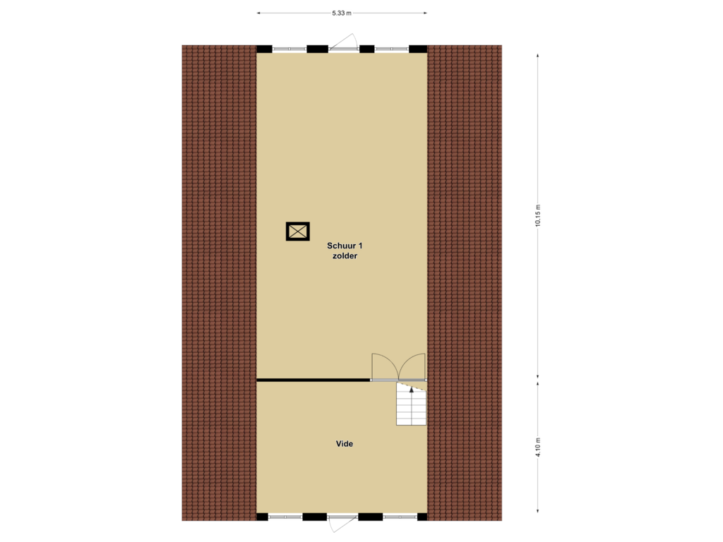 Bekijk plattegrond van Schuur 1 van Diekerweg 8