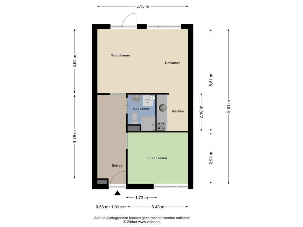 Bekijk plattegrond van Appartement van Planetenhof 32-B