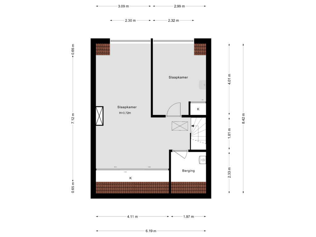 View floorplan of 2e Verdieping of Koningin Julianaweg 112