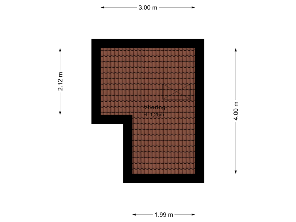 View floorplan of Vliering of Koningin Julianaweg 112