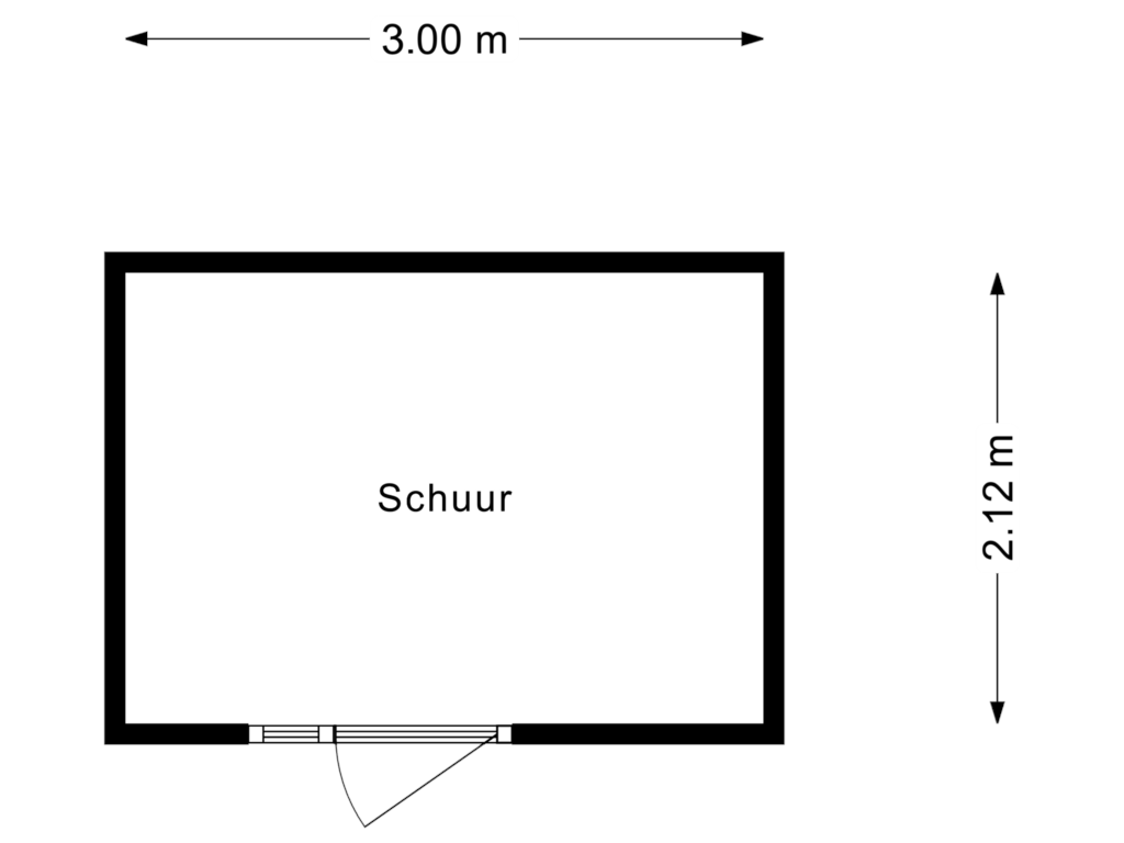 View floorplan of Schuur of Koningin Julianaweg 112