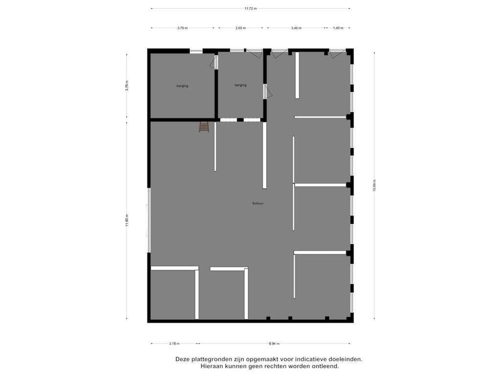 Bekijk plattegrond van Schuur van Jan Geertsesweg 2-R