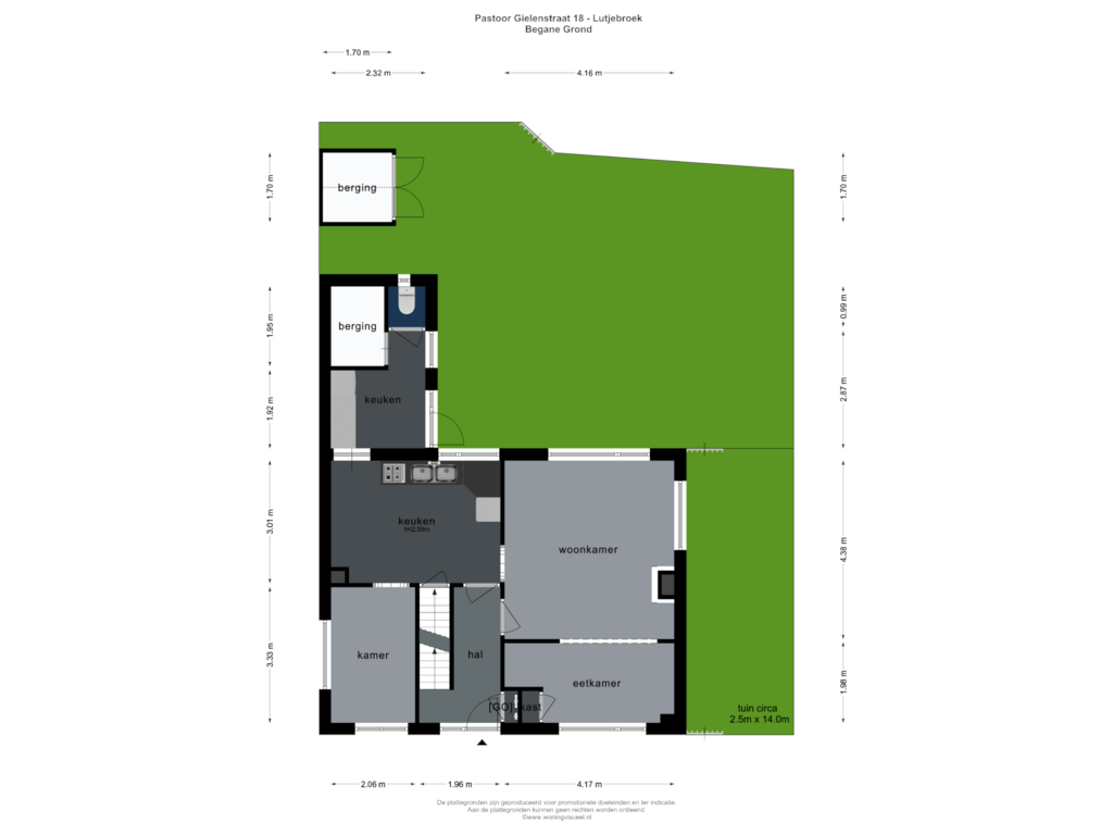 Bekijk plattegrond van BEGANE GROND van Pastoor Gielenstraat 18