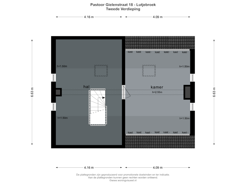 Bekijk plattegrond van TWEEDE VERDIEPING van Pastoor Gielenstraat 18