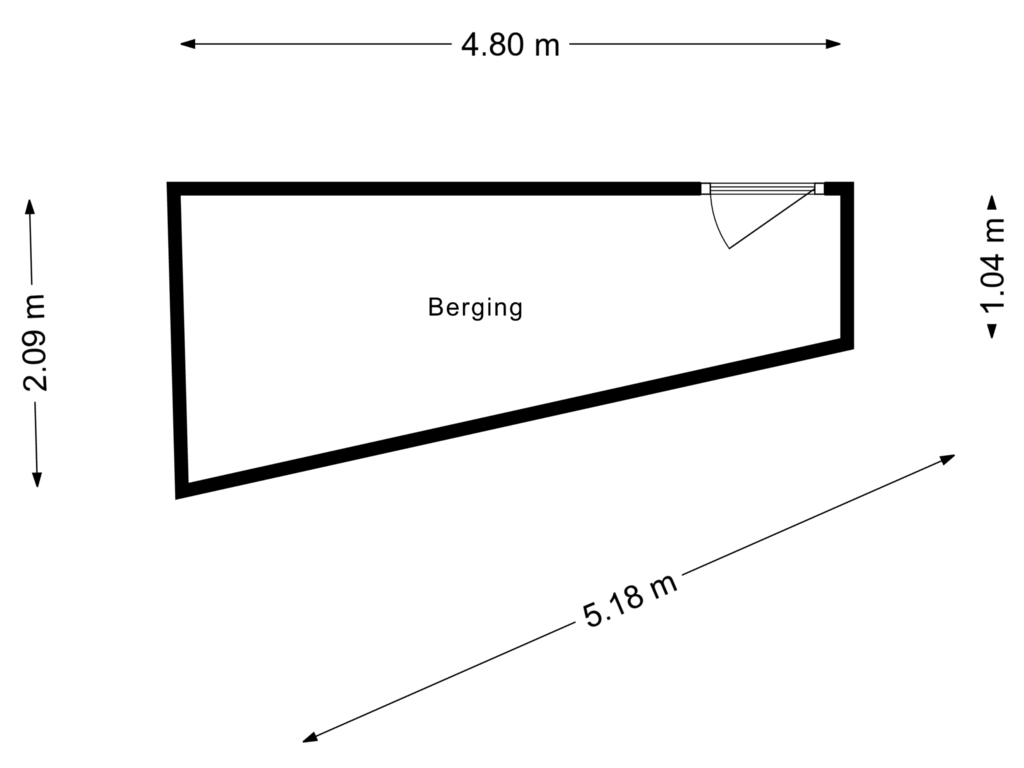 View floorplan of Berging of Jacques Dutilhweg 681