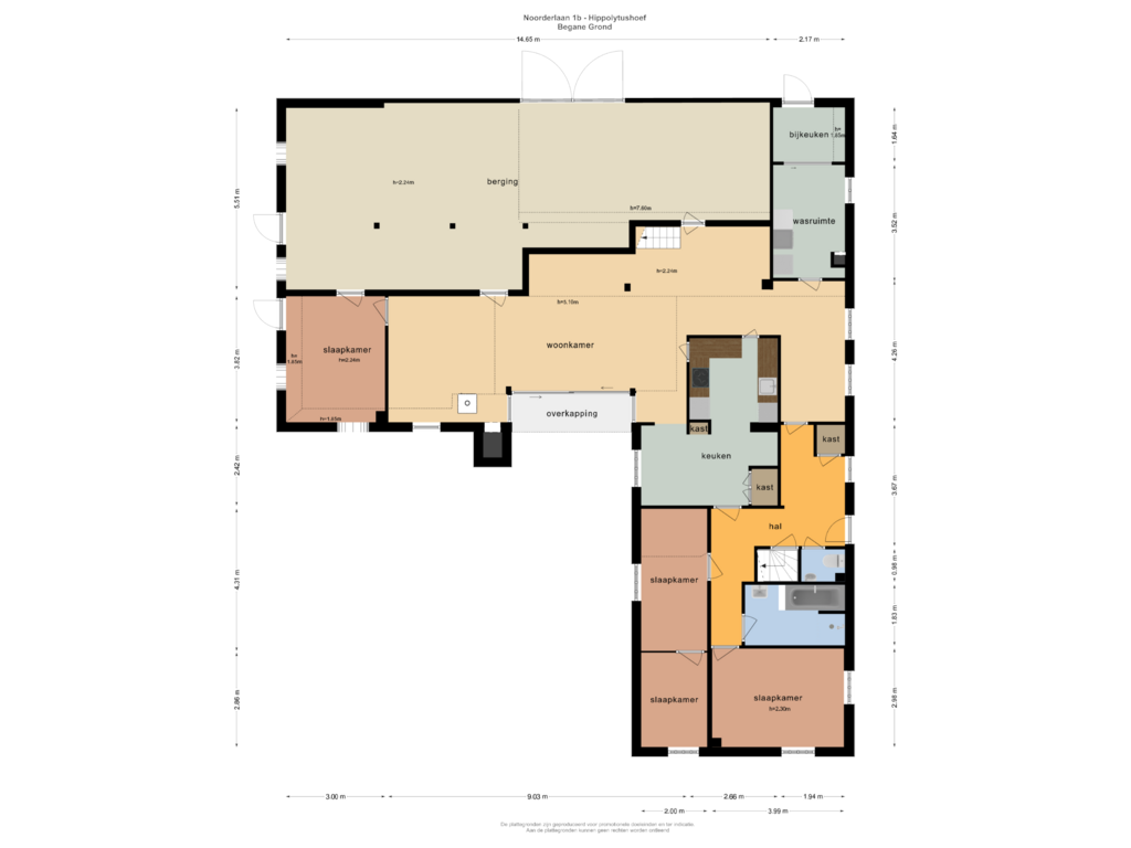 View floorplan of Begane Grond of Noorderlaan 1