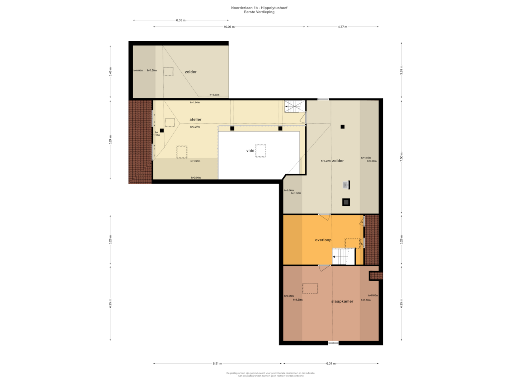 View floorplan of Eerste Verdieping of Noorderlaan 1