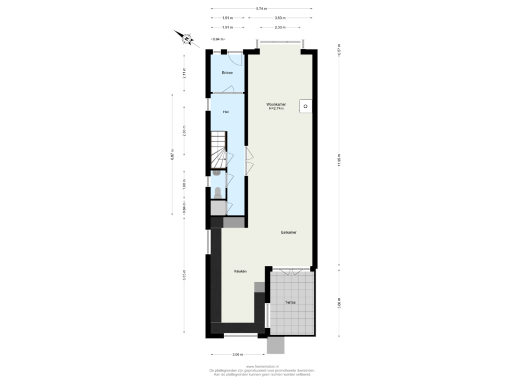 View floorplan of Begane Grond of Kerstant van den Bergelaan 33