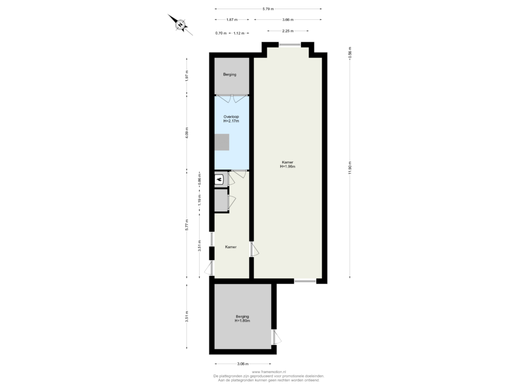 View floorplan of Souterrain of Kerstant van den Bergelaan 33