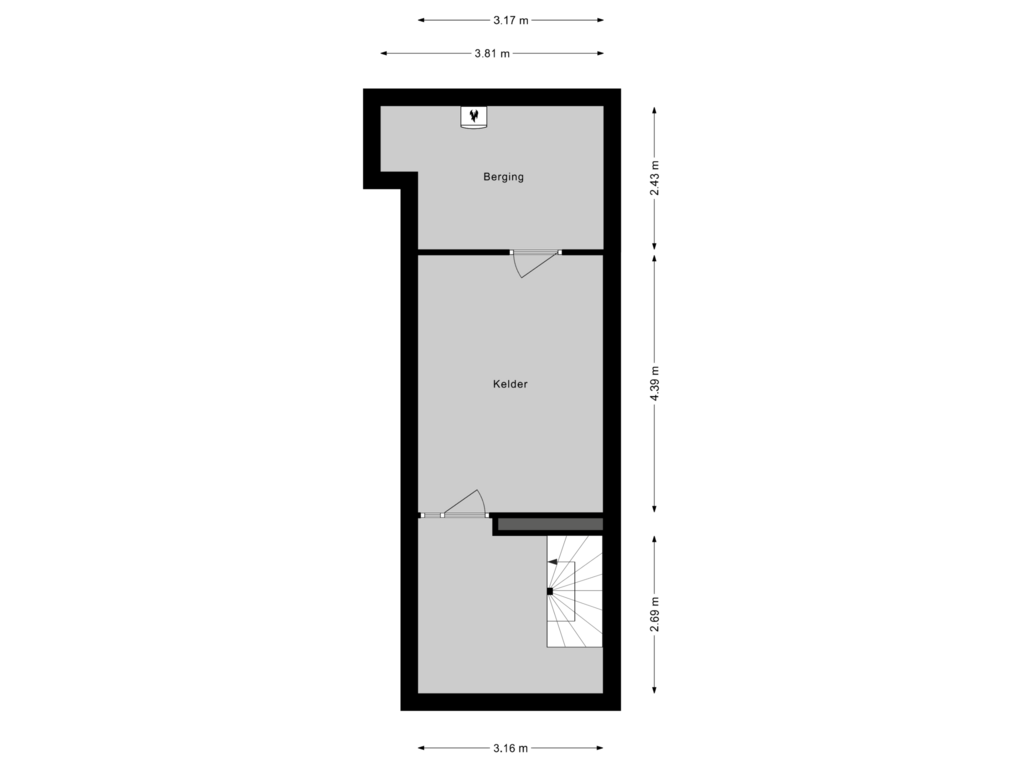 View floorplan of Kelder of van Steenhuijslaan 9