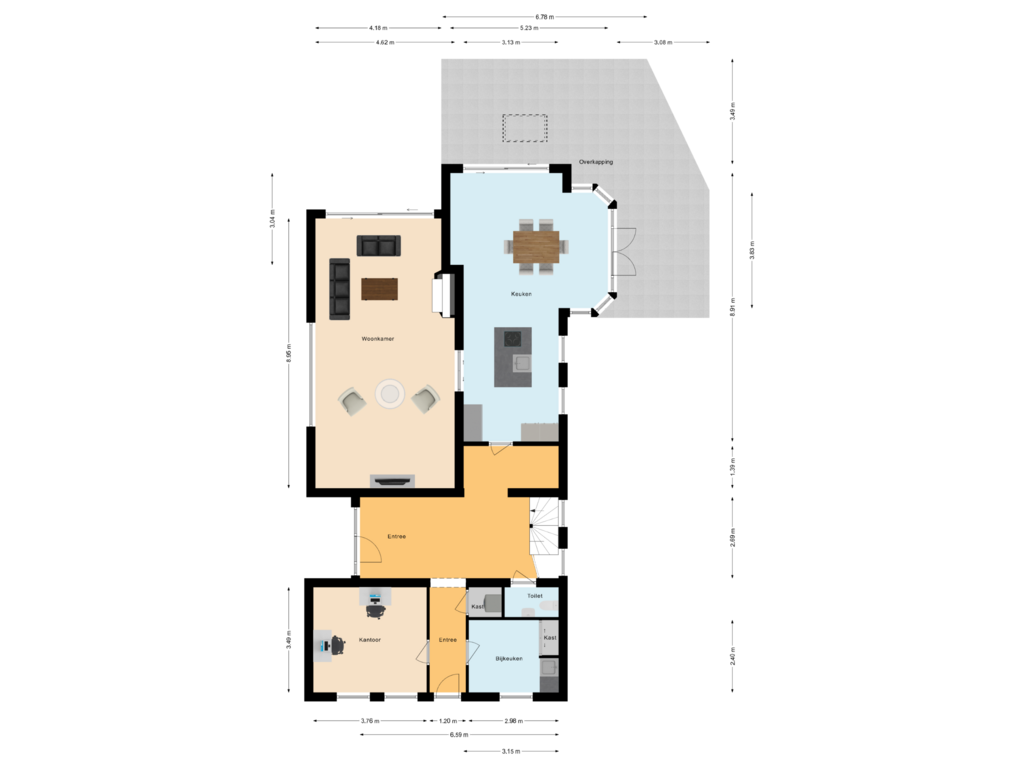 View floorplan of Begane Grond of van Steenhuijslaan 9